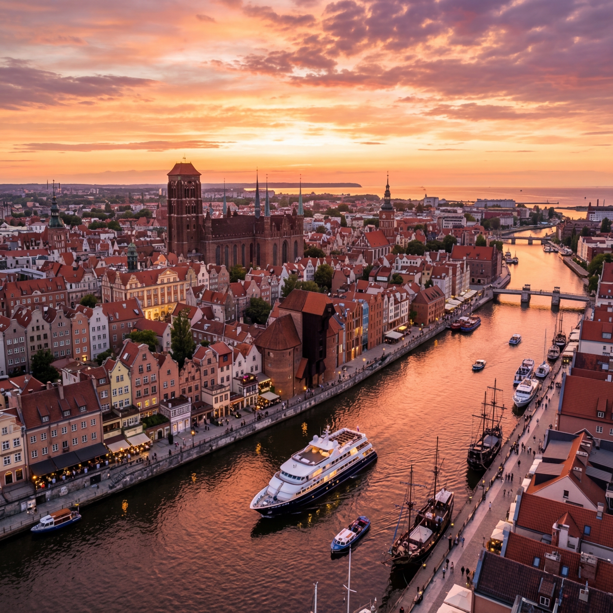 Panorama Gdańska nad Motławą